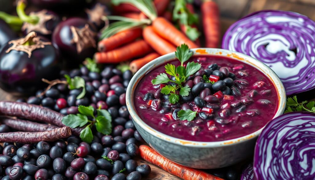 Health Benefits of Black Beans and Purple Vegetables