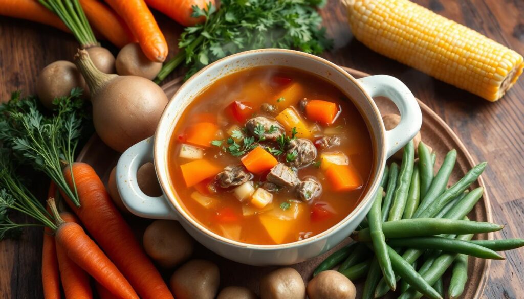 homemade vegetable beef soup