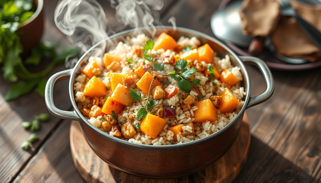 one pot meal recipe with sweet potatoes -rice