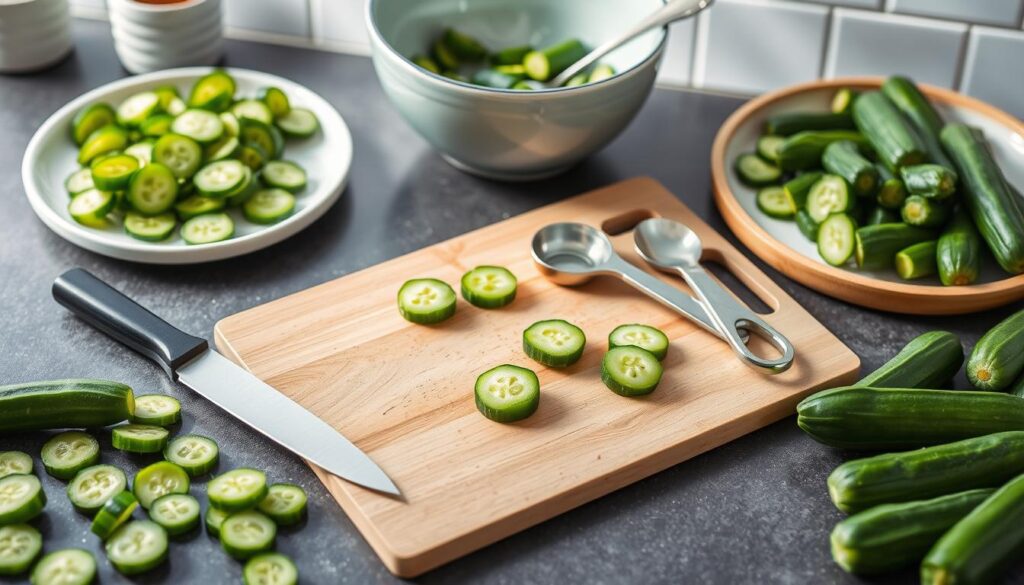 kitchen tools and equipment for easy cucumber snack