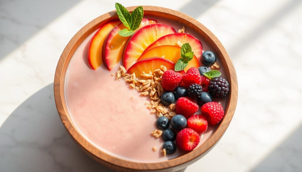 peach smoothie bowl