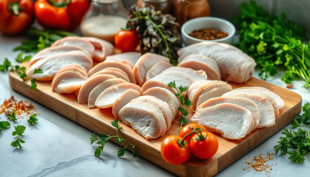 thin sliced chicken breasts