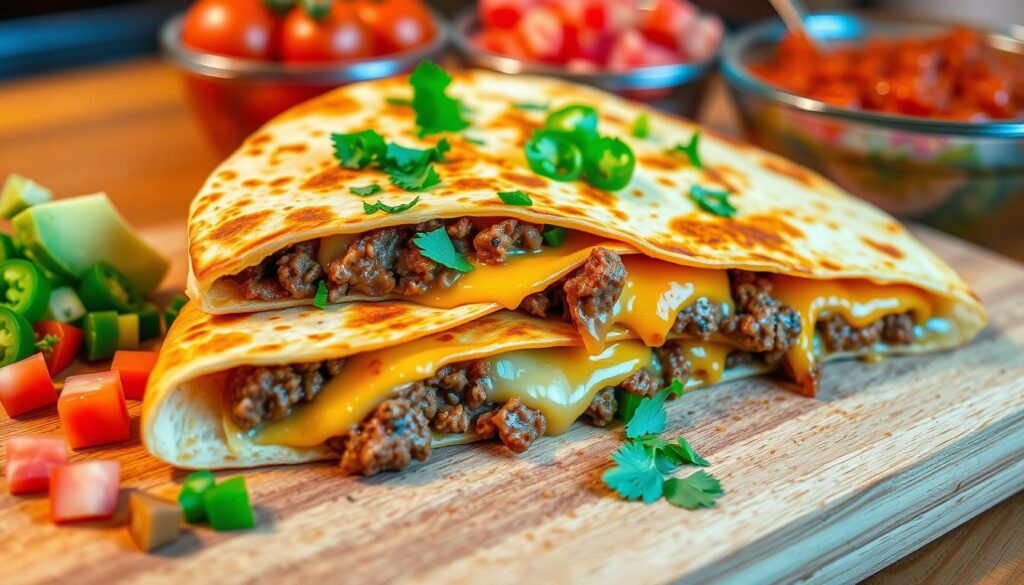 ground beef quesadilla